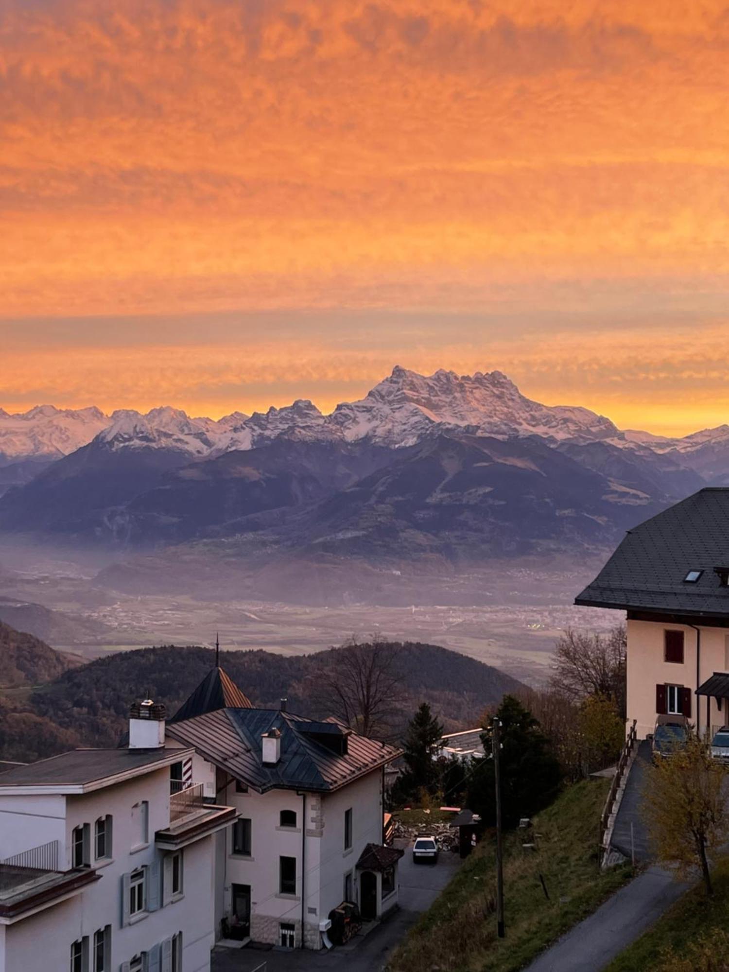 Charmant Appartement Au Vagabond Leysin Extérieur photo